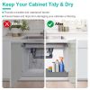 Silicone Under Sink Mat for Cabinet 34x22in Sink Cabinet Protector Mat Kitchen Bathroom Cabinet Liner with Drain Hole Hold Up to 3 Callons Liquid