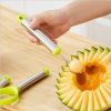 3 in 1 Melon Baller Scoop + Fruit Peeler + Carving Knife for Fruits Ice Cream Cookie Dough Butter Stainless Steel Kitchen Gadget Tool