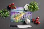 NEW Lavender in Watercolor Glass Cutting Board Decorative Tempered Glass Kitchen Cutting and Serving Board Large Size Chopping Board