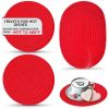 3 Pcs Red Pads for Dishes Heat Resistant Protection for Pots Pans and Countertops