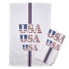 USA Patriotic Kitchen Towels 2 Pack 100% Cotton 4th of July Independence Day Americana Hand Towels Decorative Towel for Drying Cleaning 18 x28 inch