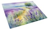NEW Lavender in Watercolor Glass Cutting Board Decorative Tempered Glass Kitchen Cutting and Serving Board Large Size Chopping Board