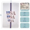 USA Patriotic Kitchen Towels 2 Pack 100% Cotton 4th of July Independence Day Americana Hand Towels Decorative Towel for Drying Cleaning 18 x28 inch