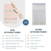 Turkish Hand Towels Set of 2 | 100% Cotton Kitchen and Bathroom Hand Towels Decorative Hand Towels for Bath Guest Face Hair Tea Dishcloth 40'x18 inch