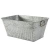 Ice bucket Large Rectangle Galvanized Tub, 22 in L x 15 in W x 10 in H