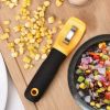 Corn Stripper Knife Corn Peeler Corn Zipper Corn Cob Remover Serrated Vertical Blade Remover Kitchen Gadget Tool