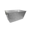 Ice bucket Large Rectangle Galvanized Tub, 22 in L x 15 in W x 10 in H