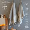 Turkish Hand Towels Set of 2 | 100% Cotton Kitchen and Bathroom Hand Towels Decorative Hand Towels for Bath Guest Face Hair Tea Dishcloth 40'x18 inch