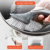 Dish Cleaning Brushes with Curved Bristles for Pots/Pans/Sink
